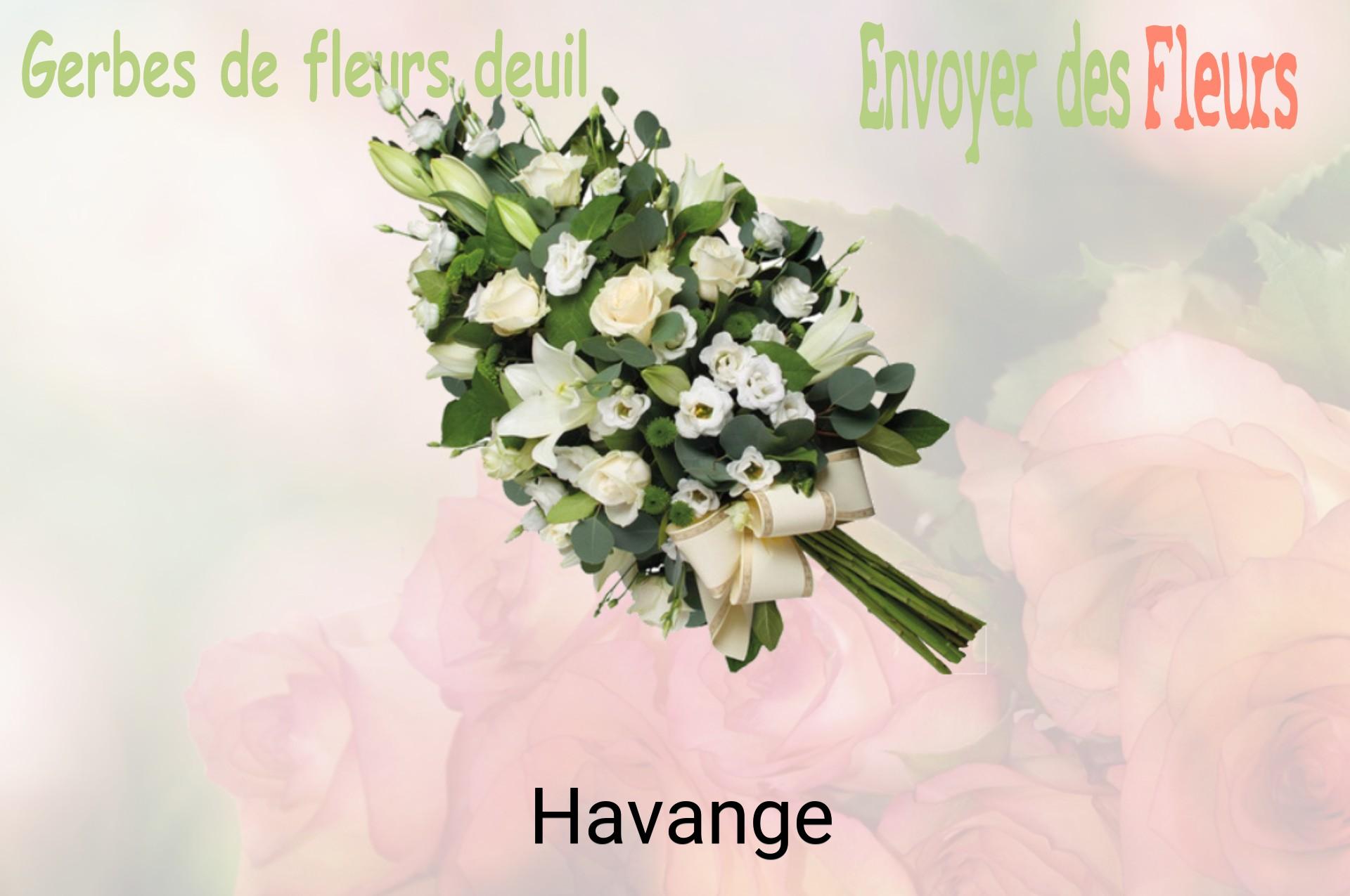 Gerbe de fleurs de deuil livrée à Havange